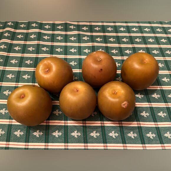 Six Vintage Decorative Green Apples - Picture 2 of 2
